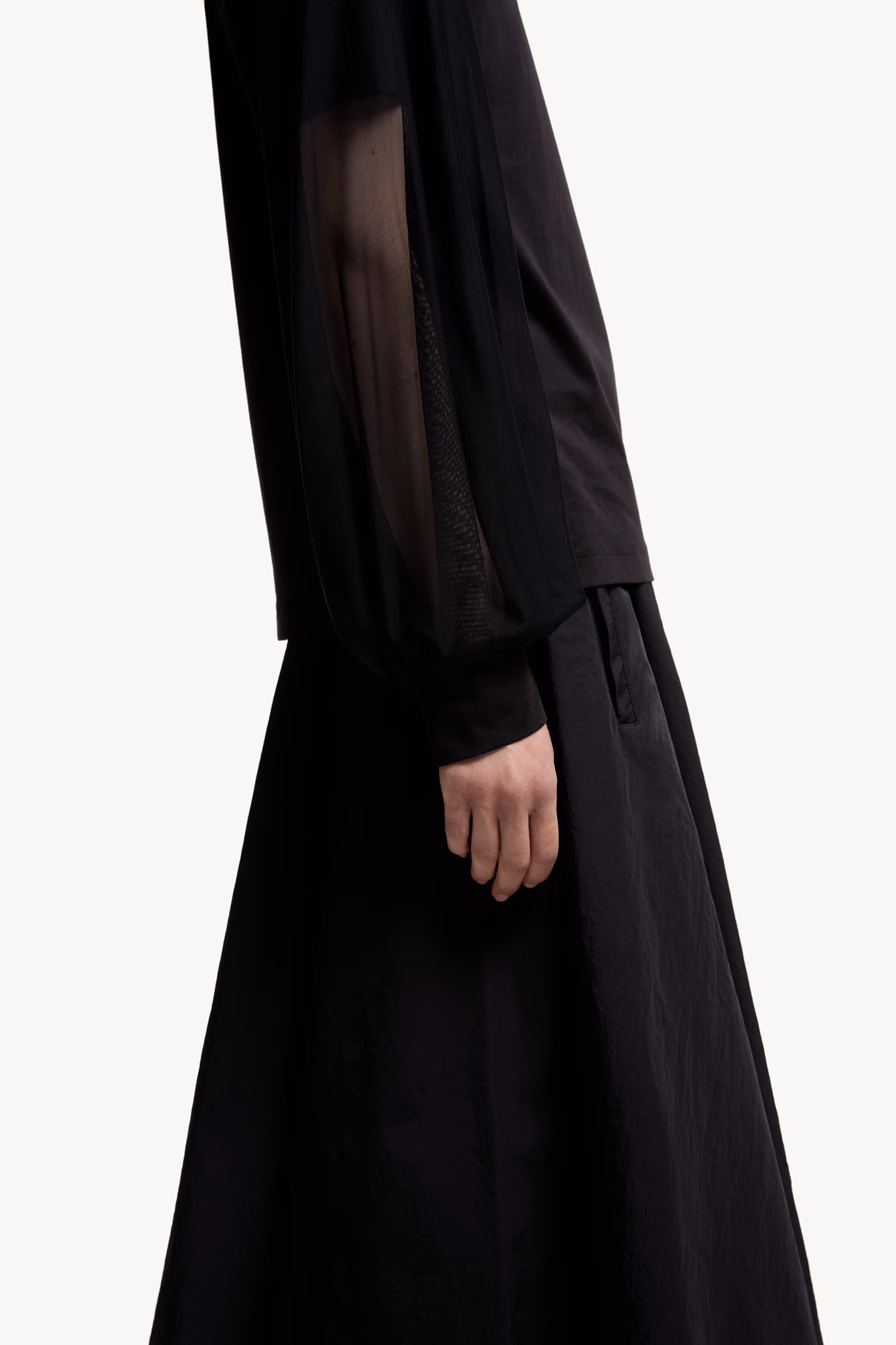 Top de manga larga de tul Mujer Negro Moncler 6